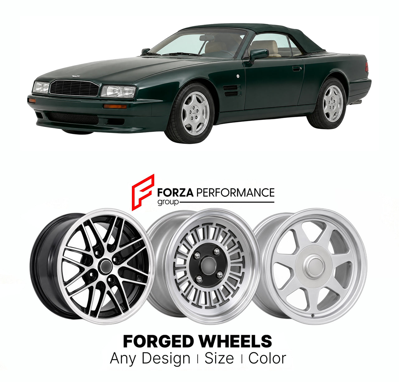 CUSTOM CLASSIC VINTAGE RESTOMOD RETRO OLD SCHOOL FORGED WHEELS RIMS for ASTON MARTIN VIRAGE VOLANTE 1992 - 1996

Custom forged wheels for Aston Martin Virage Volante 1992 - 1996. Classic, vintage, restomod wheel designs made to order in custom sizes, offsets, colors and finishes.

We manufacture premium quality forged wheels rims for Aston Martin Virage Volante 1992 - 1996 in any design, size, color.

THIS WHEEL DESIGN CAN BE CUSTOM-MADE FOR YOUR CAR IN ANY SIZE AND COLOR OPTIONS
Available in monoblock, 2-p