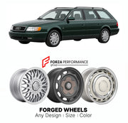 CUSTOM CLASSIC VINTAGE RESTOMOD RETRO OLD SCHOOL FORGED WHEELS RIMS for AUDI 100 200 A6 AVANT C5 1998 - 2005

Custom forged wheels for Audi 100 200 A6 Avant C5 1998 - 2005. Classic, vintage, restomod wheel designs made to order in custom sizes, offsets, colors and finishes.

We manufacture premium quality forged wheels rims for Audi 100 200 A6 Avant C5 1998 - 2005 in any design, size, color.

THIS WHEEL DESIGN CAN BE CUSTOM-MADE FOR YOUR CAR IN ANY SIZE AND COLOR OPTIONS
Available in monoblock, 2-piece, 3-p
