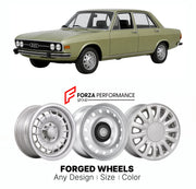 CUSTOM CLASSIC VINTAGE RESTOMOD RETRO OLD SCHOOL FORGED WHEELS RIMS for AUDI 100 200 A6 C2 1976 - 1982

Custom forged wheels for Audi 100 200 A6 C2 1976 - 1982. Classic, vintage, restomod wheel designs made to order in custom sizes, offsets, colors and finishes.

We manufacture premium quality forged wheels rims for Audi 100 200 A6 C2 1976 - 1982 in any design, size, color.

THIS WHEEL DESIGN CAN BE CUSTOM-MADE FOR YOUR CAR IN ANY SIZE AND COLOR OPTIONS
Available in monoblock, 2-piece, 3-piece, duoblock, be