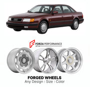 CUSTOM CLASSIC VINTAGE RESTOMOD RETRO OLD SCHOOL FORGED WHEELS RIMS for AUDI 100 200 A6 C4 1994 - 1997

Custom forged wheels for Audi 100 200 A6 C4 1994 - 1997. Classic, vintage, restomod wheel designs made to order in custom sizes, offsets, colors and finishes.

We manufacture premium quality forged wheels rims for Audi 100 200 A6 C4 1994 - 1997 in any design, size, color.

THIS WHEEL DESIGN CAN BE CUSTOM-MADE FOR YOUR CAR IN ANY SIZE AND COLOR OPTIONS
Available in monoblock, 2-piece, 3-piece, duoblock, be