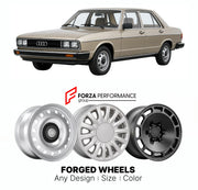 CUSTOM CLASSIC VINTAGE RESTOMOD RETRO OLD SCHOOL FORGED WHEELS RIMS for AUDI 200 C2 1979 - 1982

Custom forged wheels for Audi 200 C2 1979 - 1982. Classic, vintage, restomod wheel designs made to order in custom sizes, offsets, colors and finishes.

We manufacture premium quality forged wheels rims for Audi 200 C2 1979 - 1982 in any design, size, color.

THIS WHEEL DESIGN CAN BE CUSTOM-MADE FOR YOUR CAR IN ANY SIZE AND COLOR OPTIONS
Available in monoblock, 2-piece, 3-piece, duoblock, beadlock
3D wheel rende