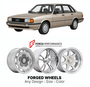 CUSTOM CLASSIC VINTAGE RESTOMOD RETRO OLD SCHOOL FORGED WHEELS RIMS for AUDI 80 90 B3 1987 - 1991

Custom forged wheels for Audi 80 90 B3 1987 - 1991. Classic, vintage, restomod wheel designs made to order in custom sizes, offsets, colors and finishes.

We manufacture premium quality forged wheels rims for Audi 80 90 B3 1987 - 1991 in any design, size, color.

THIS WHEEL DESIGN CAN BE CUSTOM-MADE FOR YOUR CAR IN ANY SIZE AND COLOR OPTIONS
Available in monoblock, 2-piece, 3-piece, duoblock, beadlock
3D wheel
