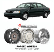 CUSTOM CLASSIC VINTAGE RESTOMOD RETRO OLD SCHOOL FORGED WHEELS RIMS for AUDI A6 C5 1997 - 2004

Custom forged wheels for Audi A6 C5 1997 - 2004. Classic, vintage, restomod wheel designs made to order in custom sizes, offsets, colors and finishes.

We manufacture premium quality forged wheels rims for Audi A6 C5 1997 - 2004 in any design, size, color.

THIS WHEEL DESIGN CAN BE CUSTOM-MADE FOR YOUR CAR IN ANY SIZE AND COLOR OPTIONS
Available in monoblock, 2-piece, 3-piece, duoblock, beadlock
3D wheel renderin