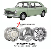 CUSTOM CLASSIC VINTAGE RESTOMOD RETRO OLD SCHOOL FORGED WHEELS RIMS for AUSTIN 1100 1300 ADO16 1962 - 1974

Custom forged wheels for Austin 1100 1300 ADO16 1962 - 1974. Classic, vintage, restomod wheel designs made to order in custom sizes, offsets, colors and finishes.

We manufacture premium quality forged wheels rims for Austin 1100 1300 ADO16 1962 - 1974 in any design, size, color.

THIS WHEEL DESIGN CAN BE CUSTOM-MADE FOR YOUR CAR IN ANY SIZE AND COLOR OPTIONS
Available in monoblock, 2-piece, 3-piece, 