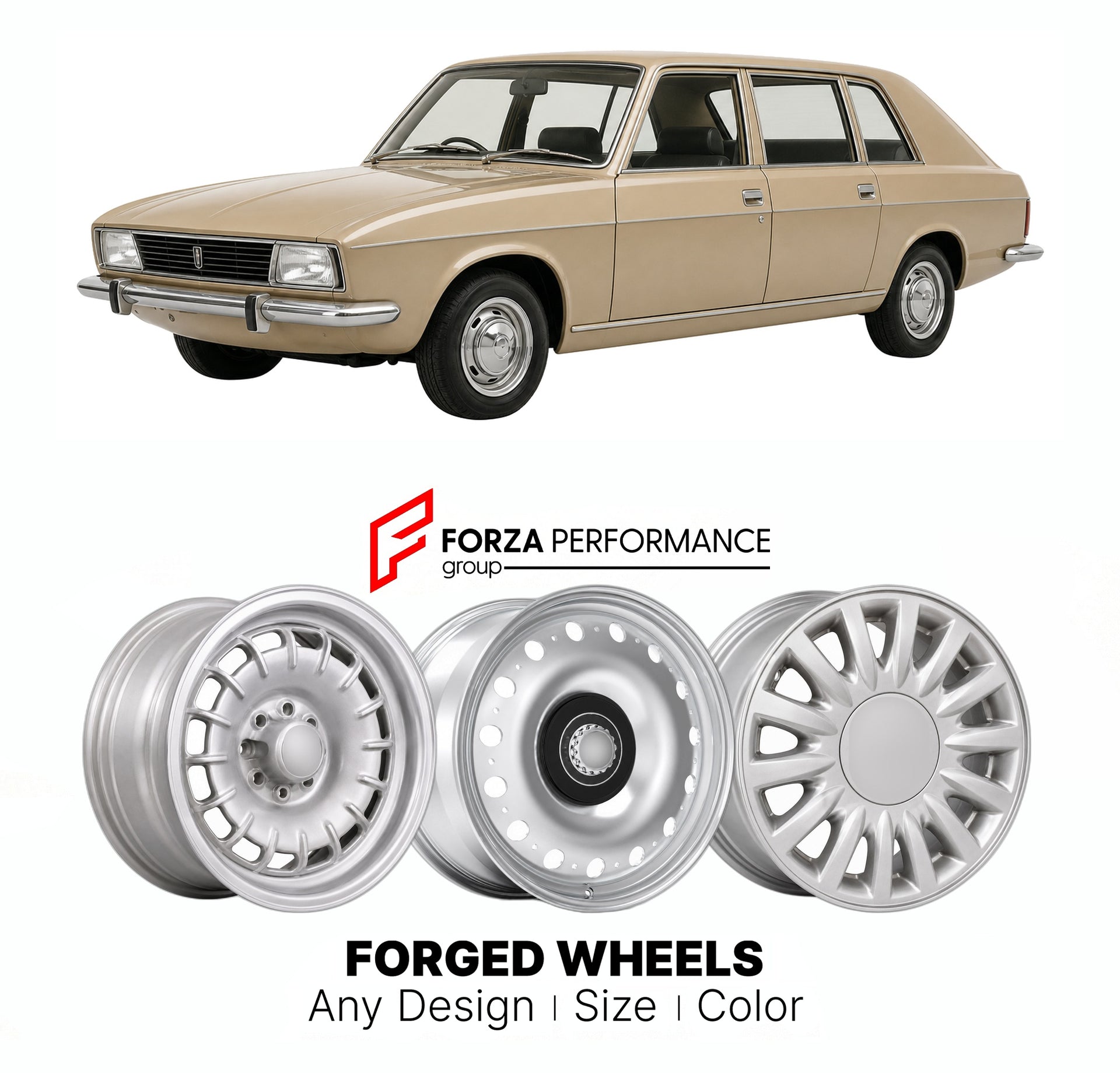 CUSTOM CLASSIC VINTAGE RESTOMOD RETRO OLD SCHOOL FORGED WHEELS RIMS for AUSTIN PRINCESS 18-22 1975 - 1981

Custom forged wheels for Austin Princess 18-22 1975 - 1981. Classic, vintage, restomod wheel designs made to order in custom sizes, offsets, colors and finishes.

We manufacture premium quality forged wheels rims for Austin Princess 18-22 1975 - 1981 in any design, size, color.

THIS WHEEL DESIGN CAN BE CUSTOM-MADE FOR YOUR CAR IN ANY SIZE AND COLOR OPTIONS
Available in monoblock, 2-piece, 3-piece, duo