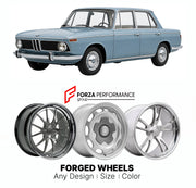 CUSTOM CLASSIC VINTAGE RESTOMOD RETRO OLD SCHOOL FORGED WHEELS RIMS for BMW 1500 1600 1800 2000 NEUE KLASSE 1962 - 1972

Custom forged wheels for BMW 1500 1600 1800 2000 Neue Klasse 1962 - 1972. Classic, vintage, restomod wheel designs made to order in custom sizes, offsets, colors and finishes.

We manufacture premium quality forged wheels rims for BMW 1500 1600 1800 2000 Neue Klasse 1962 - 1972 in any design, size, color.

THIS WHEEL DESIGN CAN BE CUSTOM-MADE FOR YOUR CAR IN ANY SIZE AND COLOR OPTIONS
Ava