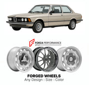 CUSTOM CLASSIC VINTAGE RESTOMOD RETRO OLD SCHOOL FORGED WHEELS RIMS for BMW 3 SERIES E21 323I 1977 - 1982

Custom forged wheels for BMW 3 Series E21 323i 1977 - 1982. Classic, vintage, restomod wheel designs made to order in custom sizes, offsets, colors and finishes.

We manufacture premium quality forged wheels rims for BMW 3 Series E21 323i 1977 - 1982 in any design, size, color.

THIS WHEEL DESIGN CAN BE CUSTOM-MADE FOR YOUR CAR IN ANY SIZE AND COLOR OPTIONS
Available in monoblock, 2-piece, 3-piece, duo