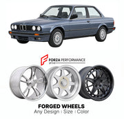 CUSTOM CLASSIC VINTAGE RESTOMOD RETRO OLD SCHOOL FORGED WHEELS RIMS for BMW 3 SERIES E30 1982 - 1994

Custom forged wheels for BMW 3 Series E30 1982 - 1994. Classic, vintage, restomod wheel designs made to order in custom sizes, offsets, colors and finishes.

We manufacture premium quality forged wheels rims for BMW 3 Series E30 1982 - 1994 in any design, size, color.

THIS WHEEL DESIGN CAN BE CUSTOM-MADE FOR YOUR CAR IN ANY SIZE AND COLOR OPTIONS
Available in monoblock, 2-piece, 3-piece, duoblock, beadlock