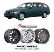 CUSTOM CLASSIC VINTAGE RESTOMOD RETRO OLD SCHOOL FORGED WHEELS RIMS for BMW 3 SERIES E36 TOURING 1994 - 1999

Custom forged wheels for BMW 3 Series E36 Touring 1994 - 1999. Classic, vintage, restomod wheel designs made to order in custom sizes, offsets, colors and finishes.

We manufacture premium quality forged wheels rims for BMW 3 Series E36 Touring 1994 - 1999 in any design, size, color.

THIS WHEEL DESIGN CAN BE CUSTOM-MADE FOR YOUR CAR IN ANY SIZE AND COLOR OPTIONS
Available in monoblock, 2-piece, 3-p