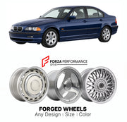 CUSTOM CLASSIC VINTAGE RESTOMOD RETRO OLD SCHOOL FORGED WHEELS RIMS for BMW 3 SERIES E46 1998 - 2005

Custom forged wheels for BMW 3 Series E46 1998 - 2005. Classic, vintage, restomod wheel designs made to order in custom sizes, offsets, colors and finishes.

We manufacture premium quality forged wheels rims for BMW 3 Series E46 1998 - 2005 in any design, size, color.

THIS WHEEL DESIGN CAN BE CUSTOM-MADE FOR YOUR CAR IN ANY SIZE AND COLOR OPTIONS
Available in monoblock, 2-piece, 3-piece, duoblock, beadlock