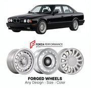 CUSTOM CLASSIC VINTAGE RESTOMOD RETRO OLD SCHOOL FORGED WHEELS RIMS for BMW 5 SERIES E34 M5 1988 - 1995

Custom forged wheels for BMW 5 Series E34 M5 1988 - 1995. Classic, vintage, restomod wheel designs made to order in custom sizes, offsets, colors and finishes.

We manufacture premium quality forged wheels rims for BMW 5 Series E34 M5 1988 - 1995 in any design, size, color.

THIS WHEEL DESIGN CAN BE CUSTOM-MADE FOR YOUR CAR IN ANY SIZE AND COLOR OPTIONS
Available in monoblock, 2-piece, 3-piece, duoblock,