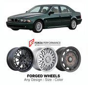 CUSTOM CLASSIC VINTAGE RESTOMOD RETRO OLD SCHOOL FORGED WHEELS RIMS for BMW 5 SERIES E39 1995 - 2004

Custom forged wheels for BMW 5 Series E39 1995 - 2004. Classic, vintage, restomod wheel designs made to order in custom sizes, offsets, colors and finishes.

We manufacture premium quality forged wheels rims for BMW 5 Series E39 1995 - 2004 in any design, size, color.

THIS WHEEL DESIGN CAN BE CUSTOM-MADE FOR YOUR CAR IN ANY SIZE AND COLOR OPTIONS
Available in monoblock, 2-piece, 3-piece, duoblock, beadlock