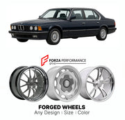 CUSTOM CLASSIC VINTAGE RESTOMOD RETRO OLD SCHOOL FORGED WHEELS RIMS for BMW 7 SERIES E32 1986 - 1994

Custom forged wheels for BMW 7 Series E32 1986 - 1994. Classic, vintage, restomod wheel designs made to order in custom sizes, offsets, colors and finishes.

We manufacture premium quality forged wheels rims for BMW 7 Series E32 1986 - 1994 in any design, size, color.

THIS WHEEL DESIGN CAN BE CUSTOM-MADE FOR YOUR CAR IN ANY SIZE AND COLOR OPTIONS
Available in monoblock, 2-piece, 3-piece, duoblock, beadlock