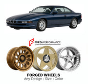 CUSTOM CLASSIC VINTAGE RESTOMOD RETRO OLD SCHOOL FORGED WHEELS RIMS for BMW 8 SERIES E31 1989 - 1999

Custom forged wheels for BMW 8 Series E31 1989 - 1999. Classic, vintage, restomod wheel designs made to order in custom sizes, offsets, colors and finishes.

We manufacture premium quality forged wheels rims for BMW 8 Series E31 1989 - 1999 in any design, size, color.

THIS WHEEL DESIGN CAN BE CUSTOM-MADE FOR YOUR CAR IN ANY SIZE AND COLOR OPTIONS
Available in monoblock, 2-piece, 3-piece, duoblock, beadlock