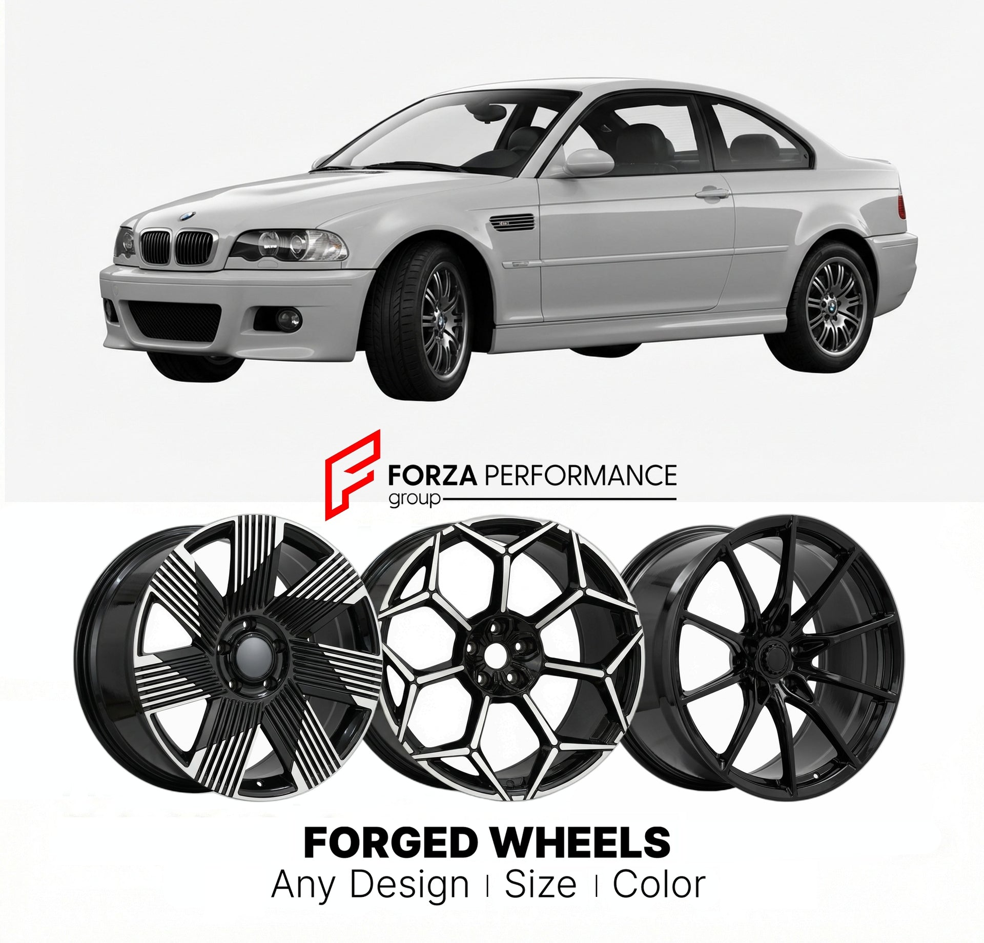 CUSTOM FORGED WHEELS RIMS for BMW M3 E46 2004