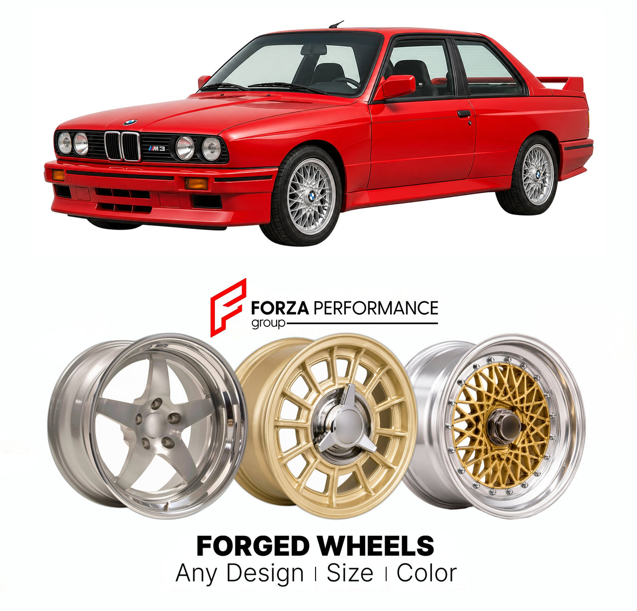 CUSTOM CLASSIC VINTAGE RESTOMOD RETRO OLD SCHOOL FORGED WHEELS RIMS for BMW M3 SPORT EVOLUTION E30 EVOLUTION III 1990 - 1990

Custom forged wheels for BMW M3 Sport Evolution E30 Evolution III 1990 - 1990. Classic, vintage, restomod wheel designs made to order in custom sizes, offsets, colors and finishes.

We manufacture premium quality forged wheels rims for BMW M3 Sport Evolution E30 Evolution III 1990 - 1990 in any design, size, color.

THIS WHEEL DESIGN CAN BE CUSTOM-MADE FOR YOUR CAR IN ANY SIZE AND CO