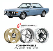 CUSTOM CLASSIC VINTAGE RESTOMOD RETRO OLD SCHOOL FORGED WHEELS RIMS for BMW NEW SIX COUPE E9 1968 - 1975

Custom forged wheels for BMW New Six Coupe E9 1968 - 1975. Classic, vintage, restomod wheel designs made to order in custom sizes, offsets, colors and finishes.

We manufacture premium quality forged wheels rims for BMW New Six Coupe E9 1968 - 1975 in any design, size, color.

THIS WHEEL DESIGN CAN BE CUSTOM-MADE FOR YOUR CAR IN ANY SIZE AND COLOR OPTIONS
Available in monoblock, 2-piece, 3-piece, duoblo