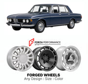 CUSTOM CLASSIC VINTAGE RESTOMOD RETRO OLD SCHOOL FORGED WHEELS RIMS for BMW NEW SIX E3 1968 - 1977

Custom forged wheels for BMW New Six E3 1968 - 1977. Classic, vintage, restomod wheel designs made to order in custom sizes, offsets, colors and finishes.

We manufacture premium quality forged wheels rims for BMW New Six E3 1968 - 1977 in any design, size, color.

THIS WHEEL DESIGN CAN BE CUSTOM-MADE FOR YOUR CAR IN ANY SIZE AND COLOR OPTIONS
Available in monoblock, 2-piece, 3-piece, duoblock, beadlock
3D wh