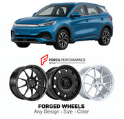 Custom forged wheels for BYD Atto 3 Yuan Plus 2021+. Made-to-order monoblock, 2-piece and 3-piece wheels in custom sizes, offsets, colors and finishes with guaranteed vehicle fitment.

We manufacture premium quality forged wheels rims for BYD Atto 3 Yuan Plus 2021+ in any design, size, color.

THIS WHEEL DESIGN CAN BE CUSTOM-MADE FOR YOUR CAR IN ANY SIZE AND COLOR OPTIONS
Available in monoblock, 2-piece, 3-piece, duoblock, beadlock
3D wheel renderings are provided according to the exact dimensions and speci