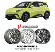 Custom forged wheels for BYD Dolphin Surf Seagull 2023+. Made-to-order monoblock, 2-piece and 3-piece wheels in custom sizes, offsets, colors and finishes with guaranteed vehicle fitment.

We manufacture premium quality forged wheels rims for BYD Dolphin Surf Seagull 2023+ in any design, size, color.

THIS WHEEL DESIGN CAN BE CUSTOM-MADE FOR YOUR CAR IN ANY SIZE AND COLOR OPTIONS
Available in monoblock, 2-piece, 3-piece, duoblock, beadlock
3D wheel renderings are provided according to the exact dimensions a
