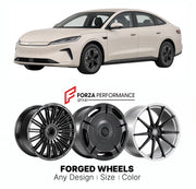 Custom forged wheels for BYD E7 2025+. Made-to-order monoblock, 2-piece and 3-piece wheels in custom sizes, offsets, colors and finishes with guaranteed vehicle fitment.

We manufacture premium quality forged wheels rims for BYD E7 2025+ in any design, size, color.

THIS WHEEL DESIGN CAN BE CUSTOM-MADE FOR YOUR CAR IN ANY SIZE AND COLOR OPTIONS
Available in monoblock, 2-piece, 3-piece, duoblock, beadlock
3D wheel renderings are provided according to the exact dimensions and specifications requested by the c