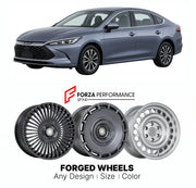 Custom forged wheels for BYD Qin Plus Seal 5 2021+. Made-to-order monoblock, 2-piece and 3-piece wheels in custom sizes, offsets, colors and finishes with guaranteed vehicle fitment.

We manufacture premium quality forged wheels rims for BYD Qin Plus Seal 5 2021+ in any design, size, color.

THIS WHEEL DESIGN CAN BE CUSTOM-MADE FOR YOUR CAR IN ANY SIZE AND COLOR OPTIONS
Available in monoblock, 2-piece, 3-piece, duoblock, beadlock
3D wheel renderings are provided according to the exact dimensions and specifi