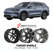 Custom forged wheels for BYD Seal U Song Plus 2020+. Made-to-order monoblock, 2-piece and 3-piece wheels in custom sizes, offsets, colors and finishes with guaranteed vehicle fitment.

We manufacture premium quality forged wheels rims for BYD Seal U Song Plus 2020+ in any design, size, color.

THIS WHEEL DESIGN CAN BE CUSTOM-MADE FOR YOUR CAR IN ANY SIZE AND COLOR OPTIONS
Available in monoblock, 2-piece, 3-piece, duoblock, beadlock
3D wheel renderings are provided according to the exact dimensions and speci