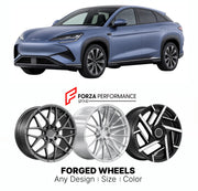 Custom forged wheels for BYD Sealion 7 2024+. Made-to-order monoblock, 2-piece and 3-piece wheels in custom sizes, offsets, colors and finishes with guaranteed vehicle fitment.

We manufacture premium quality forged wheels rims for BYD Sealion 7 2024+ in any design, size, color.

THIS WHEEL DESIGN CAN BE CUSTOM-MADE FOR YOUR CAR IN ANY SIZE AND COLOR OPTIONS
Available in monoblock, 2-piece, 3-piece, duoblock, beadlock
3D wheel renderings are provided according to the exact dimensions and specifications requ