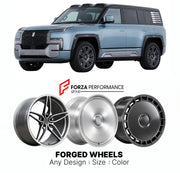 Custom forged wheels for BYD Yangwang U8 2023+. Made-to-order monoblock, 2-piece and 3-piece wheels in custom sizes, offsets, colors and finishes with guaranteed vehicle fitment.

We manufacture premium quality forged wheels rims for BYD Yangwang U8 2023+ in any design, size, color.

THIS WHEEL DESIGN CAN BE CUSTOM-MADE FOR YOUR CAR IN ANY SIZE AND COLOR OPTIONS
Available in monoblock, 2-piece, 3-piece, duoblock, beadlock
3D wheel renderings are provided according to the exact dimensions and specifications 