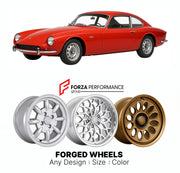 CUSTOM CLASSIC VINTAGE RESTOMOD RETRO OLD SCHOOL FORGED WHEELS RIMS for BANDINI 1000 GT 1963 - 1965

Custom forged wheels for Bandini 1000 GT 1963 - 1965. Classic, vintage, restomod wheel designs made to order in custom sizes, offsets, colors and finishes.

We manufacture premium quality forged wheels rims for Bandini 1000 GT 1963 - 1965 in any design, size, color.

THIS WHEEL DESIGN CAN BE CUSTOM-MADE FOR YOUR CAR IN ANY SIZE AND COLOR OPTIONS
Available in monoblock, 2-piece, 3-piece, duoblock, beadlock
3D