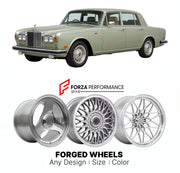 CUSTOM CLASSIC VINTAGE RESTOMOD RETRO OLD SCHOOL FORGED WHEELS RIMS for BENTLEY T2 1977 - 1980

Custom forged wheels for Bentley T2 1977 - 1980. Classic, vintage, restomod wheel designs made to order in custom sizes, offsets, colors and finishes.

We manufacture premium quality forged wheels rims for Bentley T2 1977 - 1980 in any design, size, color.

THIS WHEEL DESIGN CAN BE CUSTOM-MADE FOR YOUR CAR IN ANY SIZE AND COLOR OPTIONS
Available in monoblock, 2-piece, 3-piece, duoblock, beadlock
3D wheel renderin