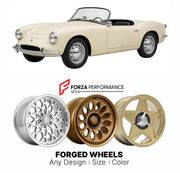 CUSTOM CLASSIC VINTAGE RESTOMOD RETRO OLD SCHOOL FORGED WHEELS RIMS for BERKELEY BANDIT 1960 - 1960

Custom forged wheels for Berkeley Bandit 1960 - 1960. Classic, vintage, restomod wheel designs made to order in custom sizes, offsets, colors and finishes.

We manufacture premium quality forged wheels rims for Berkeley Bandit 1960 - 1960 in any design, size, color.

THIS WHEEL DESIGN CAN BE CUSTOM-MADE FOR YOUR CAR IN ANY SIZE AND COLOR OPTIONS
Available in monoblock, 2-piece, 3-piece, duoblock, beadlock
3D