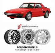 CUSTOM CLASSIC VINTAGE RESTOMOD RETRO OLD SCHOOL FORGED WHEELS RIMS for BERTONE X1 9 1982 - 1989

Custom forged wheels for Bertone X1 9 1982 - 1989. Classic, vintage, restomod wheel designs made to order in custom sizes, offsets, colors and finishes.

We manufacture premium quality forged wheels rims for Bertone X1 9 1982 - 1989 in any design, size, color.

THIS WHEEL DESIGN CAN BE CUSTOM-MADE FOR YOUR CAR IN ANY SIZE AND COLOR OPTIONS
Available in monoblock, 2-piece, 3-piece, duoblock, beadlock
3D wheel re