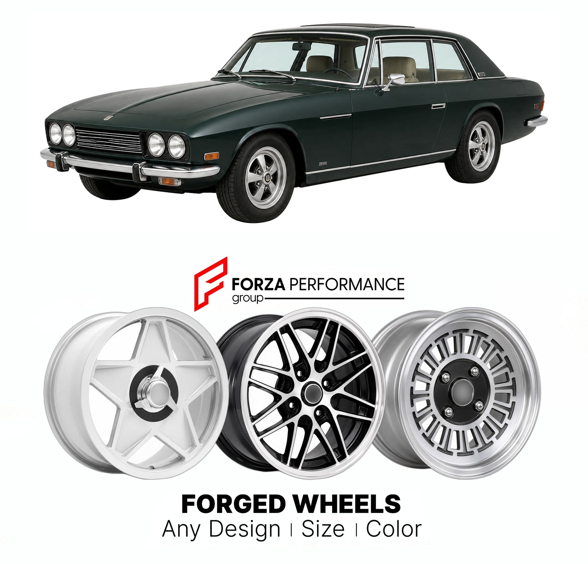 CUSTOM CLASSIC VINTAGE RESTOMOD RETRO OLD SCHOOL FORGED WHEELS RIMS for BRISTOL BEAUFIGHTER 1980 - 1993

Custom forged wheels for Bristol Beaufighter 1980 - 1993. Classic, vintage, restomod wheel designs made to order in custom sizes, offsets, colors and finishes.

We manufacture premium quality forged wheels rims for Bristol Beaufighter 1980 - 1993 in any design, size, color.

THIS WHEEL DESIGN CAN BE CUSTOM-MADE FOR YOUR CAR IN ANY SIZE AND COLOR OPTIONS
Available in monoblock, 2-piece, 3-piece, duoblock,