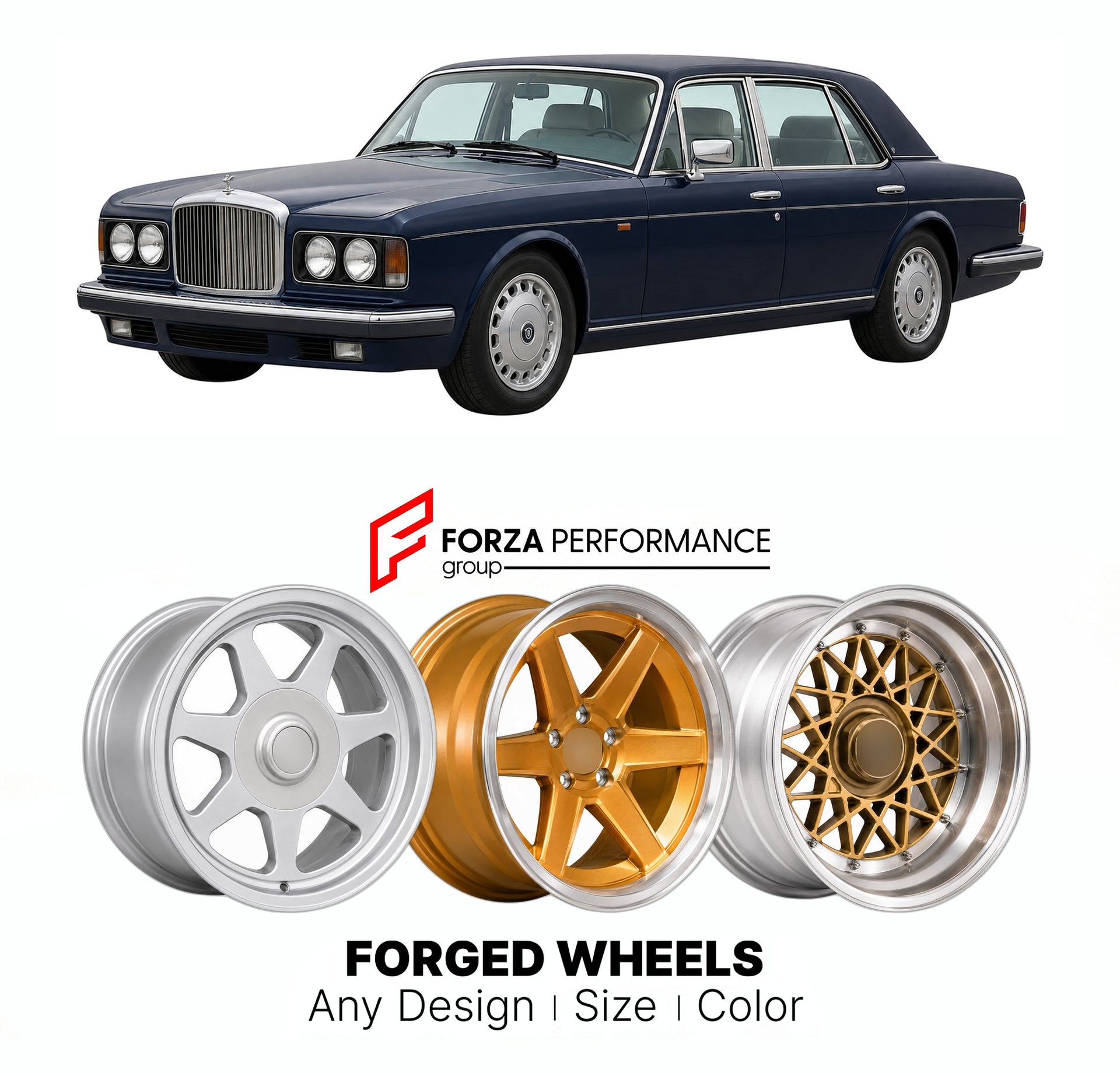 CUSTOM CLASSIC VINTAGE RESTOMOD RETRO OLD SCHOOL FORGED WHEELS RIMS for BRISTOL BLENHEIM 1993 - 2011

Custom forged wheels for Bristol Blenheim 1993 - 2011. Classic, vintage, restomod wheel designs made to order in custom sizes, offsets, colors and finishes.

We manufacture premium quality forged wheels rims for Bristol Blenheim 1993 - 2011 in any design, size, color.

THIS WHEEL DESIGN CAN BE CUSTOM-MADE FOR YOUR CAR IN ANY SIZE AND COLOR OPTIONS
Available in monoblock, 2-piece, 3-piece, duoblock, beadlock