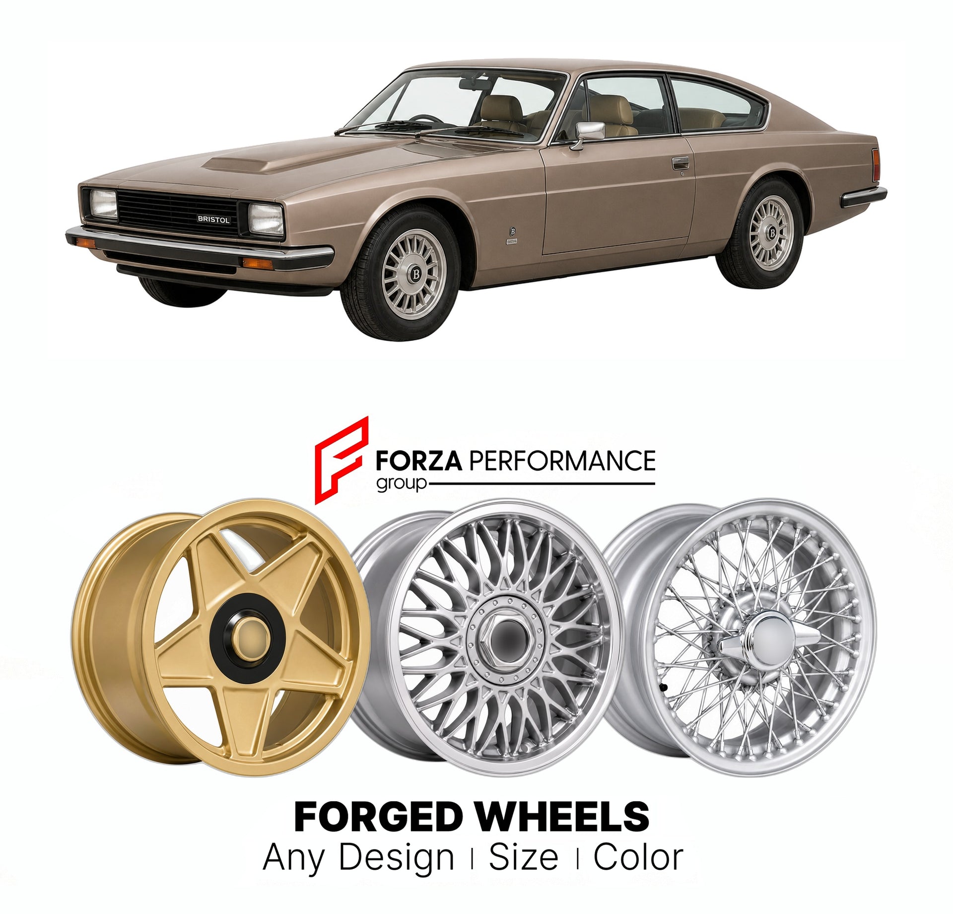 CUSTOM CLASSIC VINTAGE RESTOMOD RETRO OLD SCHOOL FORGED WHEELS RIMS for BRISTOL BRITANNIA BRIGAND 1982 - 1993

Custom forged wheels for Bristol Britannia Brigand 1982 - 1993. Classic, vintage, restomod wheel designs made to order in custom sizes, offsets, colors and finishes.

We manufacture premium quality forged wheels rims for Bristol Britannia Brigand 1982 - 1993 in any design, size, color.

THIS WHEEL DESIGN CAN BE CUSTOM-MADE FOR YOUR CAR IN ANY SIZE AND COLOR OPTIONS
Available in monoblock, 2-piece, 