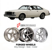 CUSTOM CLASSIC VINTAGE RESTOMOD RETRO OLD SCHOOL FORGED WHEELS RIMS for BUICK CENTURY TURBO 1980 - 1981
Custom forged wheels for classic American muscle cars. Ideal for restomod builds, vintage restorations, and show cars. Deep dish and retro styling available.

We manufacture premium quality forged wheels rims for Buick Century Turbo 1980 - 1981 in any design, size, color.

THIS WHEEL DESIGN CAN BE CUSTOM-MADE FOR YOUR CAR IN ANY SIZE AND COLOR OPTIONS
Available in monoblock, 2-piece, 3-piece, duoblock, be