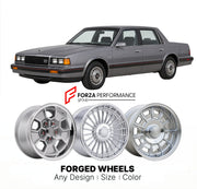 CUSTOM CLASSIC VINTAGE RESTOMOD RETRO OLD SCHOOL FORGED WHEELS RIMS for BUICK CENTURY TURBO 1982 - 1983
Custom forged wheels for classic American muscle cars. Ideal for restomod builds, vintage restorations, and show cars. Deep dish and retro styling available.

We manufacture premium quality forged wheels rims for Buick Century Turbo 1982 - 1983 in any design, size, color.

THIS WHEEL DESIGN CAN BE CUSTOM-MADE FOR YOUR CAR IN ANY SIZE AND COLOR OPTIONS
Available in monoblock, 2-piece, 3-piece, duoblock, be