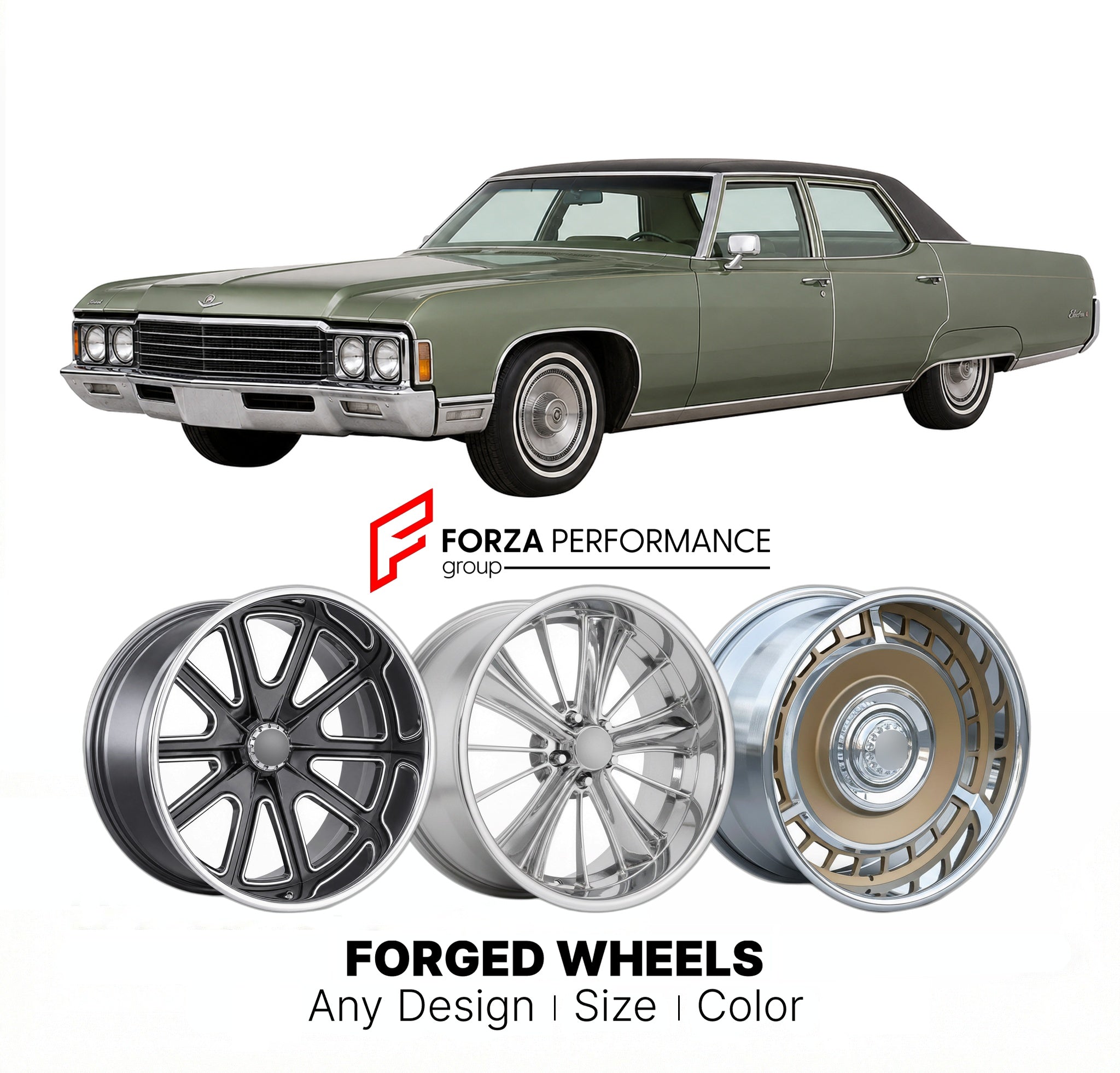 CUSTOM CLASSIC VINTAGE RESTOMOD RETRO OLD SCHOOL FORGED WHEELS RIMS fo