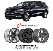 FORGED WHEELS RIMS for BUICK ENCLAVE 2018 - 2024

Custom forged wheels for Buick Enclave 2018 - 2024. Made-to-order monoblock, 2-piece and 3-piece rims in custom sizes, offsets, colors and finishes with guaranteed fitment.

We manufacture premium quality forged wheels rims for Buick Enclave 2018 - 2024 in any design, size, color.

THIS WHEEL DESIGN CAN BE CUSTOM-MADE FOR YOUR CAR IN ANY SIZE AND COLOR OPTIONS
Available in monoblock, 2-piece, 3-piece, duoblock, beadlock
3D wheel renderings are provided accor