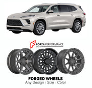 FORGED WHEELS RIMS for BUICK ENCLAVE 2025+

Custom forged wheels for Buick Enclave 2025+. Made-to-order monoblock, 2-piece and 3-piece rims in custom sizes, offsets, colors and finishes with guaranteed fitment.

We manufacture premium quality forged wheels rims for Buick Enclave 2025+ in any design, size, color.

THIS WHEEL DESIGN CAN BE CUSTOM-MADE FOR YOUR CAR IN ANY SIZE AND COLOR OPTIONS
Available in monoblock, 2-piece, 3-piece, duoblock, beadlock
3D wheel renderings are provided according to the exact 