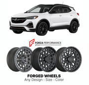 FORGED WHEELS RIMS for BUICK ENCORE GX SPORT TOURING 2020+

Custom forged wheels for Buick Encore GX Sport Touring 2020+. Made-to-order monoblock, 2-piece and 3-piece rims in custom sizes, offsets, colors and finishes with guaranteed fitment.

We manufacture premium quality forged wheels rims for Buick Encore GX Sport Touring 2020+ in any design, size, color.

THIS WHEEL DESIGN CAN BE CUSTOM-MADE FOR YOUR CAR IN ANY SIZE AND COLOR OPTIONS
Available in monoblock, 2-piece, 3-piece, duoblock, beadlock
3D wheel
