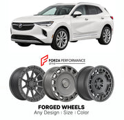 FORGED WHEELS RIMS for BUICK ENVISION 2021+

Custom forged wheels for Buick Envision 2021+. Made-to-order monoblock, 2-piece and 3-piece rims in custom sizes, offsets, colors and finishes with guaranteed fitment.

We manufacture premium quality forged wheels rims for Buick Envision 2021+ in any design, size, color.

THIS WHEEL DESIGN CAN BE CUSTOM-MADE FOR YOUR CAR IN ANY SIZE AND COLOR OPTIONS
Available in monoblock, 2-piece, 3-piece, duoblock, beadlock
3D wheel renderings are provided according to the exa