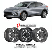 FORGED WHEELS RIMS for BUICK ENVISTA PREFERRED 2024+

Custom forged wheels for Buick Envista Preferred 2024+. Made-to-order monoblock, 2-piece and 3-piece rims in custom sizes, offsets, colors and finishes with guaranteed fitment.

We manufacture premium quality forged wheels rims for Buick Envista Preferred 2024+ in any design, size, color.

THIS WHEEL DESIGN CAN BE CUSTOM-MADE FOR YOUR CAR IN ANY SIZE AND COLOR OPTIONS
Available in monoblock, 2-piece, 3-piece, duoblock, beadlock
3D wheel renderings are pr