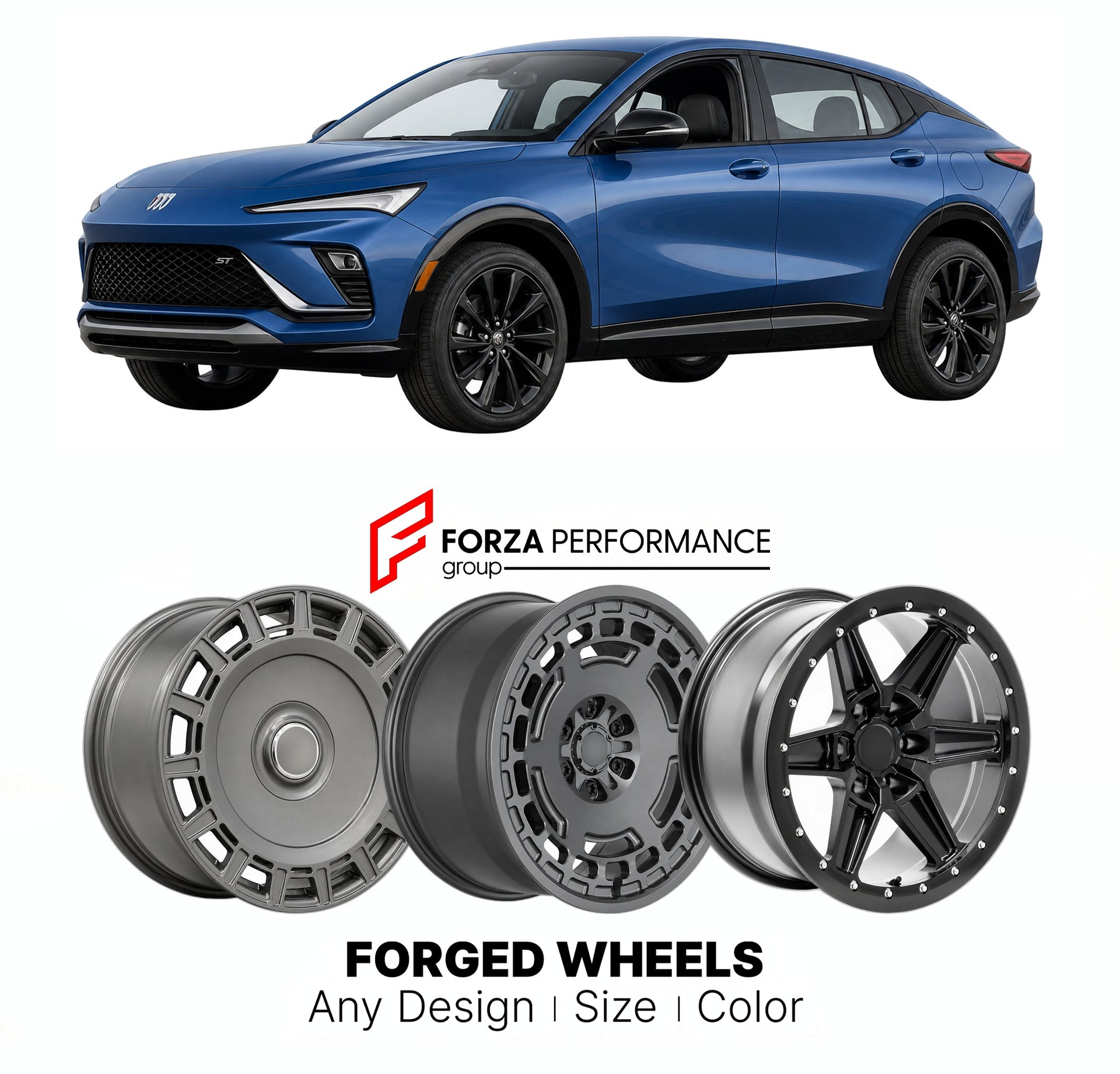 FORGED WHEELS RIMS for BUICK ENVISTA SPORT TOURING 2024+

Custom forged wheels for Buick Envista Sport Touring 2024+. Made-to-order monoblock, 2-piece and 3-piece rims in custom sizes, offsets, colors and finishes with guaranteed fitment.

We manufacture premium quality forged wheels rims for Buick Envista Sport Touring 2024+ in any design, size, color.

THIS WHEEL DESIGN CAN BE CUSTOM-MADE FOR YOUR CAR IN ANY SIZE AND COLOR OPTIONS
Available in monoblock, 2-piece, 3-piece, duoblock, beadlock
3D wheel rende