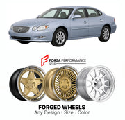 FORGED WHEELS RIMS for BUICK LACROSSE CXS 2005 - 2019

Custom forged wheels for Buick LaCrosse CXS 2005 - 2019. Made-to-order monoblock, 2-piece and 3-piece rims in custom sizes, offsets, colors and finishes with guaranteed fitment.

We manufacture premium quality forged wheels rims for Buick LaCrosse CXS 2005 - 2019 in any design, size, color.

THIS WHEEL DESIGN CAN BE CUSTOM-MADE FOR YOUR CAR IN ANY SIZE AND COLOR OPTIONS
Available in monoblock, 2-piece, 3-piece, duoblock, beadlock
3D wheel renderings are