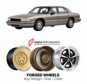 FORGED WHEELS RIMS for BUICK LESABRE CELEBRATION EDITION 1990 - 2005

Custom forged wheels for Buick LeSabre Celebration Edition 1990 - 2005. Made-to-order monoblock, 2-piece and 3-piece rims in custom sizes, offsets, colors and finishes with guaranteed fitment.

We manufacture premium quality forged wheels rims for Buick LeSabre Celebration Edition 1990 - 2005 in any design, size, color.

THIS WHEEL DESIGN CAN BE CUSTOM-MADE FOR YOUR CAR IN ANY SIZE AND COLOR OPTIONS
Available in monoblock, 2-piece, 3-piec