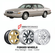 FORGED WHEELS RIMS for BUICK LESABRE CUSTOM 1990 - 2005

Custom forged wheels for Buick LeSabre Custom 1990 - 2005. Made-to-order monoblock, 2-piece and 3-piece rims in custom sizes, offsets, colors and finishes with guaranteed fitment.

We manufacture premium quality forged wheels rims for Buick LeSabre Custom 1990 - 2005 in any design, size, color.

THIS WHEEL DESIGN CAN BE CUSTOM-MADE FOR YOUR CAR IN ANY SIZE AND COLOR OPTIONS
Available in monoblock, 2-piece, 3-piece, duoblock, beadlock
3D wheel renderin