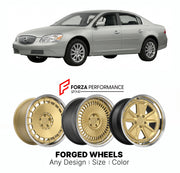 FORGED WHEELS RIMS for BUICK LUCERNE 2006 - 2011

Custom forged wheels for Buick Lucerne 2006 - 2011. Made-to-order monoblock, 2-piece and 3-piece rims in custom sizes, offsets, colors and finishes with guaranteed fitment.

We manufacture premium quality forged wheels rims for Buick Lucerne 2006 - 2011 in any design, size, color.

THIS WHEEL DESIGN CAN BE CUSTOM-MADE FOR YOUR CAR IN ANY SIZE AND COLOR OPTIONS
Available in monoblock, 2-piece, 3-piece, duoblock, beadlock
3D wheel renderings are provided accor