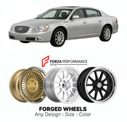 FORGED WHEELS RIMS for BUICK LUCERNE SUPER 2006 - 2011

Custom forged wheels for Buick Lucerne Super 2006 - 2011. Made-to-order monoblock, 2-piece and 3-piece rims in custom sizes, offsets, colors and finishes with guaranteed fitment.

We manufacture premium quality forged wheels rims for Buick Lucerne Super 2006 - 2011 in any design, size, color.

THIS WHEEL DESIGN CAN BE CUSTOM-MADE FOR YOUR CAR IN ANY SIZE AND COLOR OPTIONS
Available in monoblock, 2-piece, 3-piece, duoblock, beadlock
3D wheel renderings 